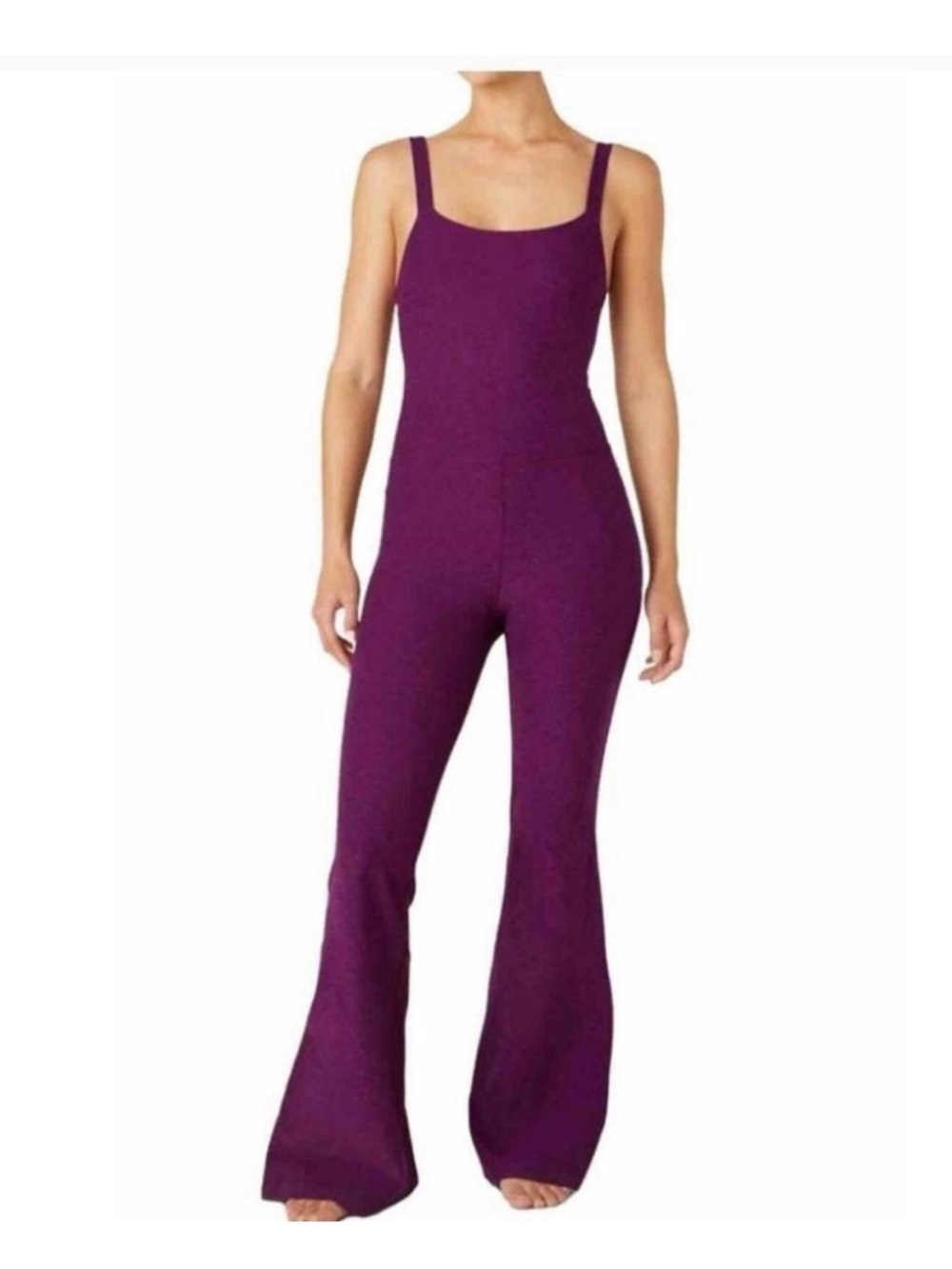 Beyond Yoga Plum Square Neck Jumpsuit